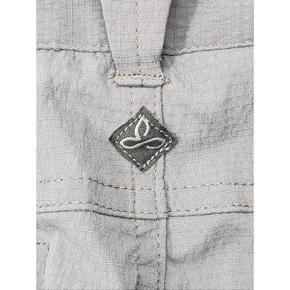 PrAna Pants Womens Size 8 Gray Sage Convertible Cargo Hiking Nylon Stretch - Picture 7 of 16
